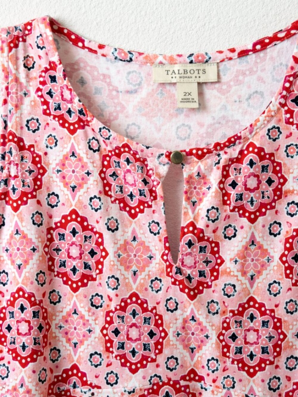 Talbots Pink Floral Medallion Sleeveless Maxi Dress - Picture 4 of 4